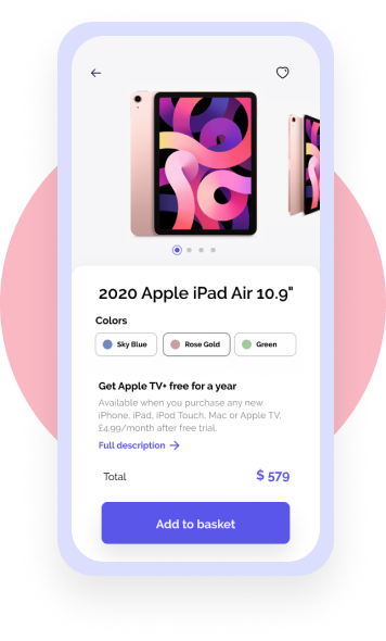 Ekran sklepu internetowego - mobile